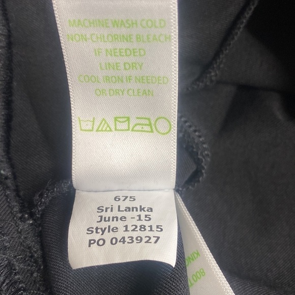 Lilly Pulitzer Gia SZ 4 Woven Leggings Black Elastic Waist Full-Length Pant Chic - Picture 7 of 10